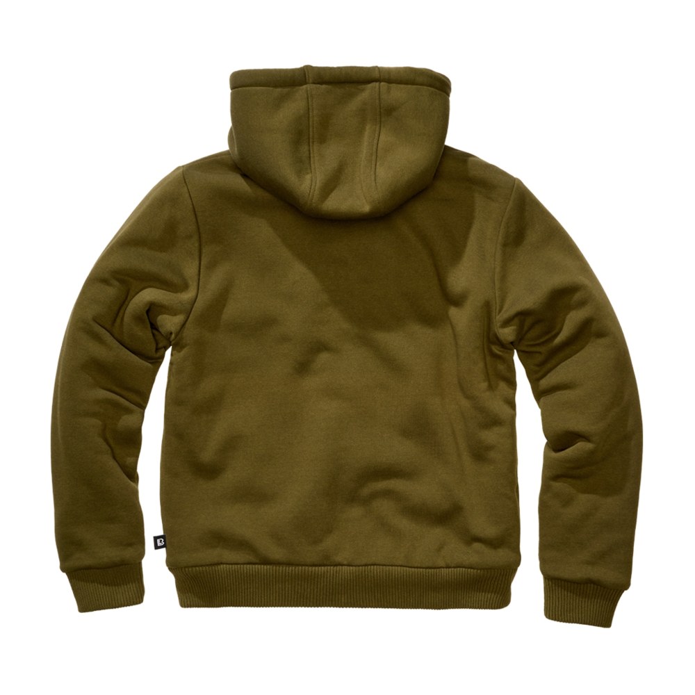 Brandit - Sweat Teddylining Zip hoodie - Olive green